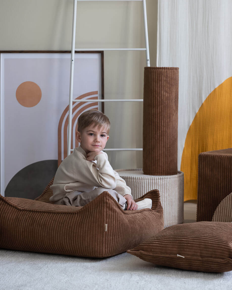 Wondershire, Wigiwama Toffee Square Ottoman, Childrens Room,Kids Decor,Nursery Decor,Square Ottoman,Wigiwama
