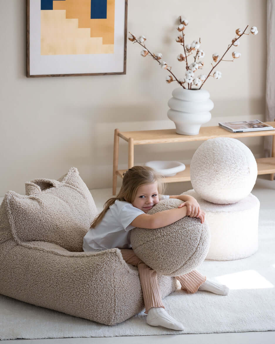Wondershire, Wigiwama Biscuit Beanbag Chair, Beanbag Chair,Beige,Childrens Room,Kids Decor,Nursery Decor