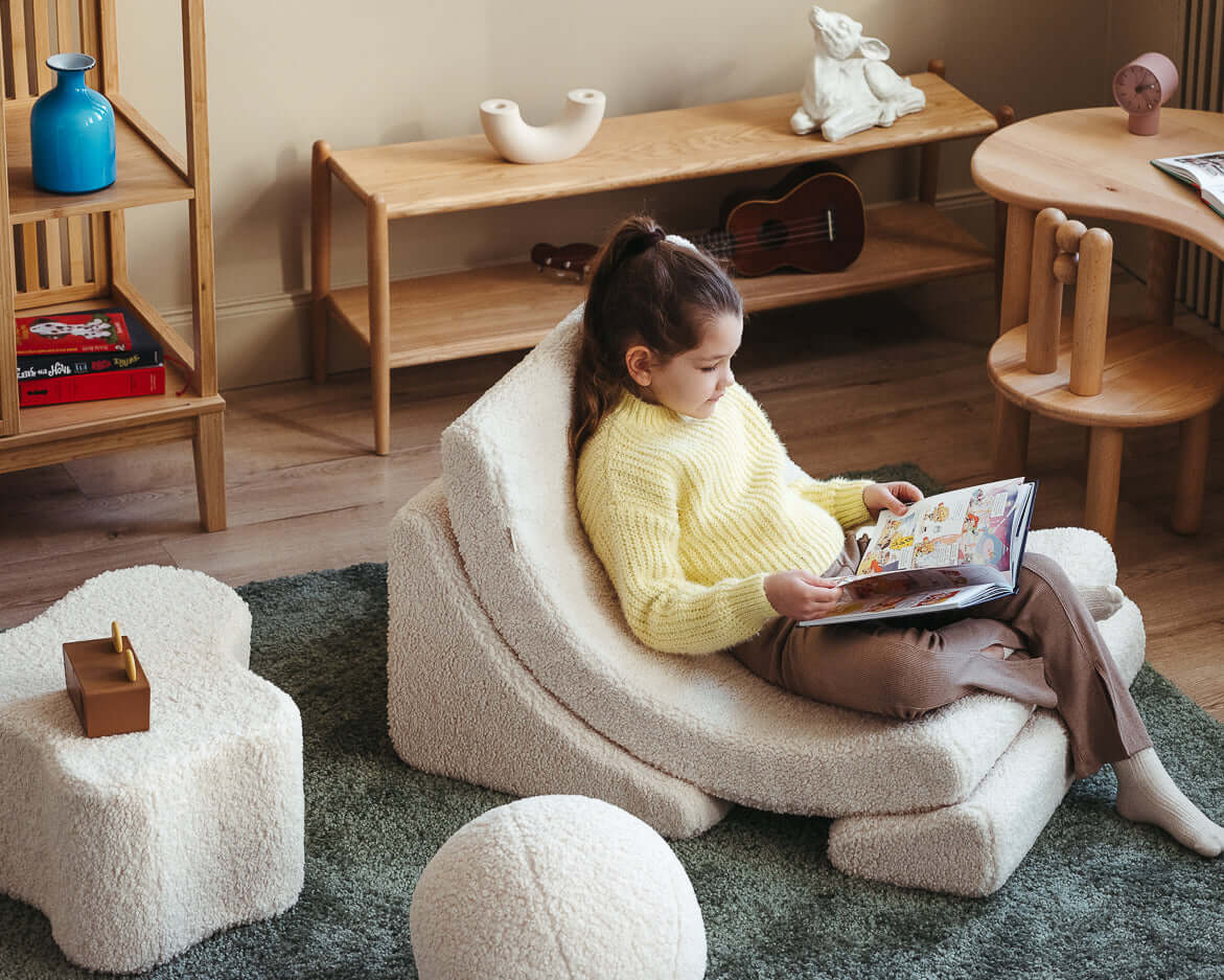 Wondershire, Wigiwama Cream White Cloud Pouffe, Childrens Room,Kids Decor,Nursery Decor,Wigiwama,Wigiwama Cream White Cloud Pouffe