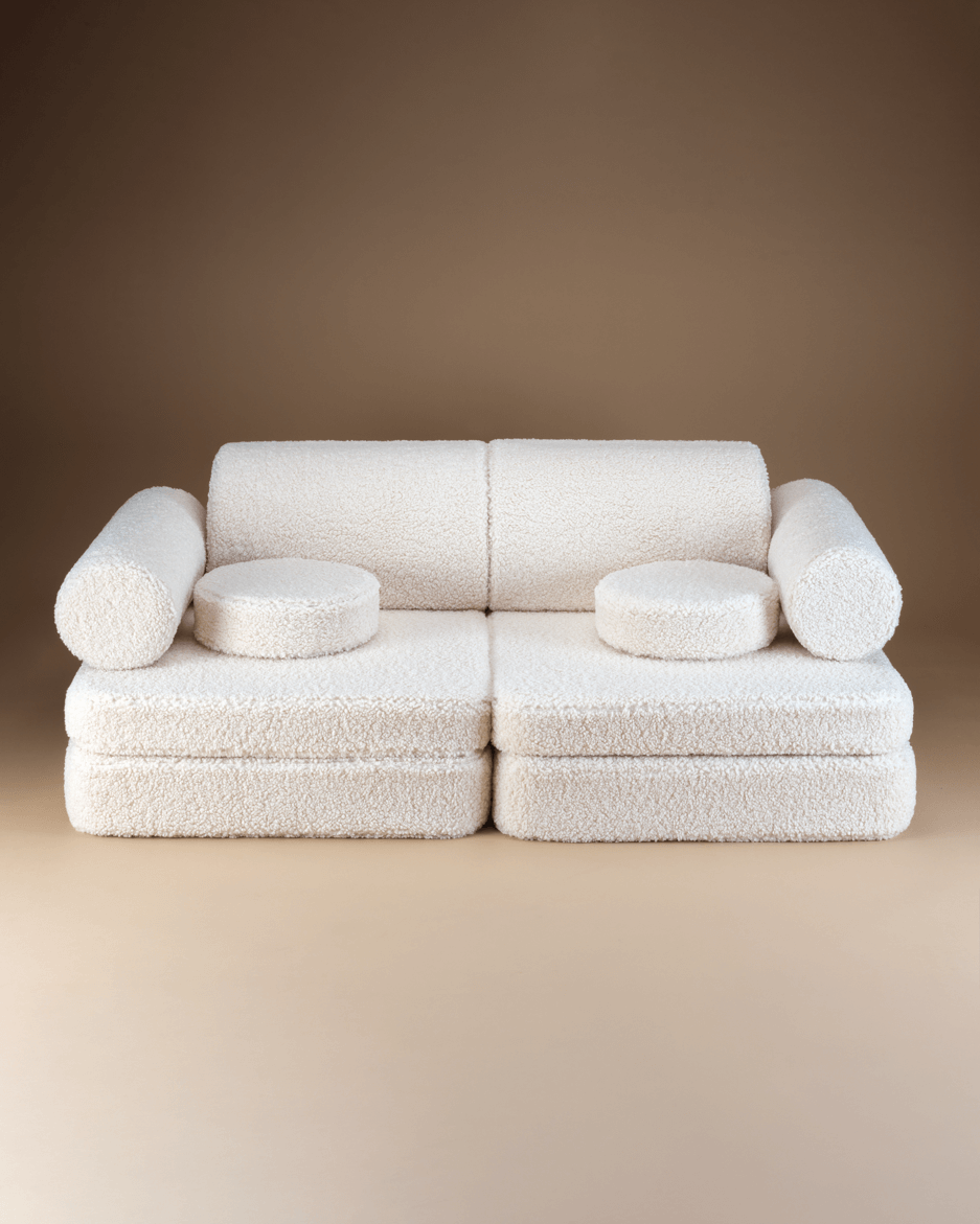 Wondershire, Wigiwama Cream White Settee, Childrens Room,Kids Decor,Nursery Decor,Play sofa,Wigiwama,Wigiwama Cream White Settee