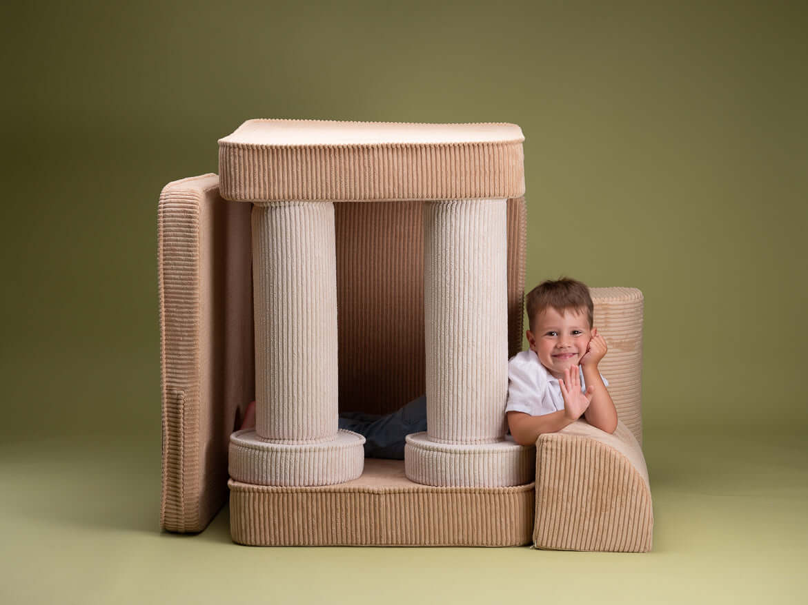 Wondershire, Wigiwama Brown Sugar Settee, Childrens Room,Kids Decor,Nursery Decor,Play sofa,Wigiwama