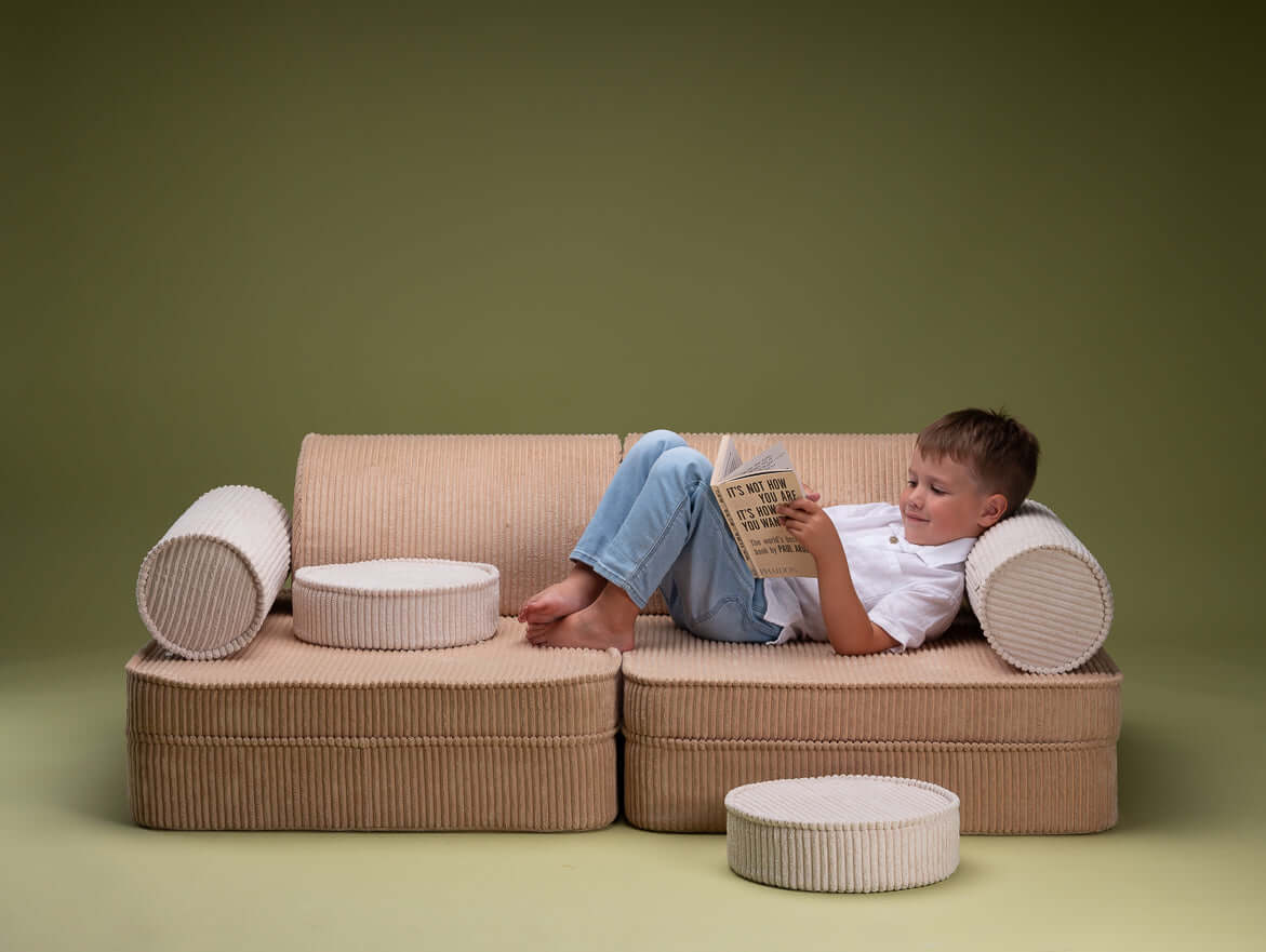 Wondershire, Wigiwama Brown Sugar Settee, Childrens Room,Kids Decor,Nursery Decor,Play sofa,Wigiwama