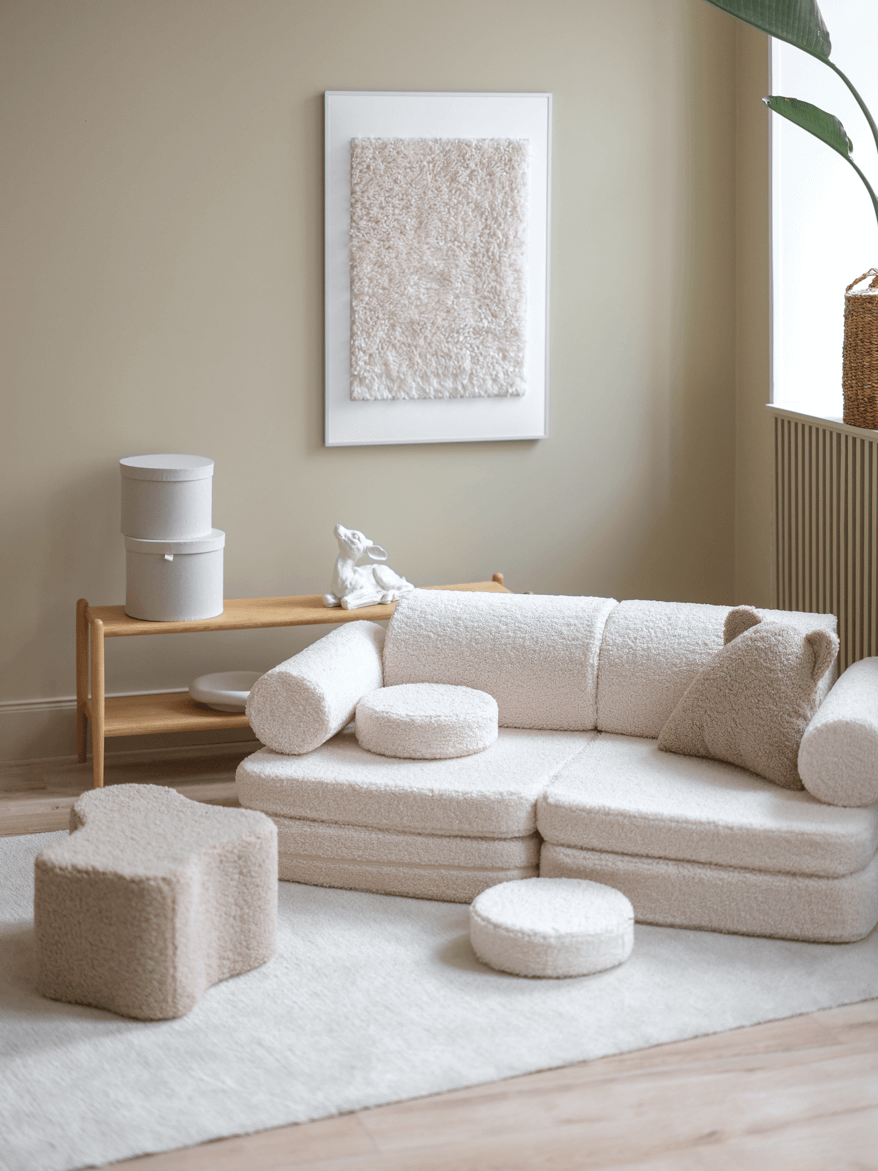 Wondershire, Wigiwama Cream White Settee, Childrens Room,Kids Decor,Nursery Decor,Play sofa,Wigiwama,Wigiwama Cream White Settee