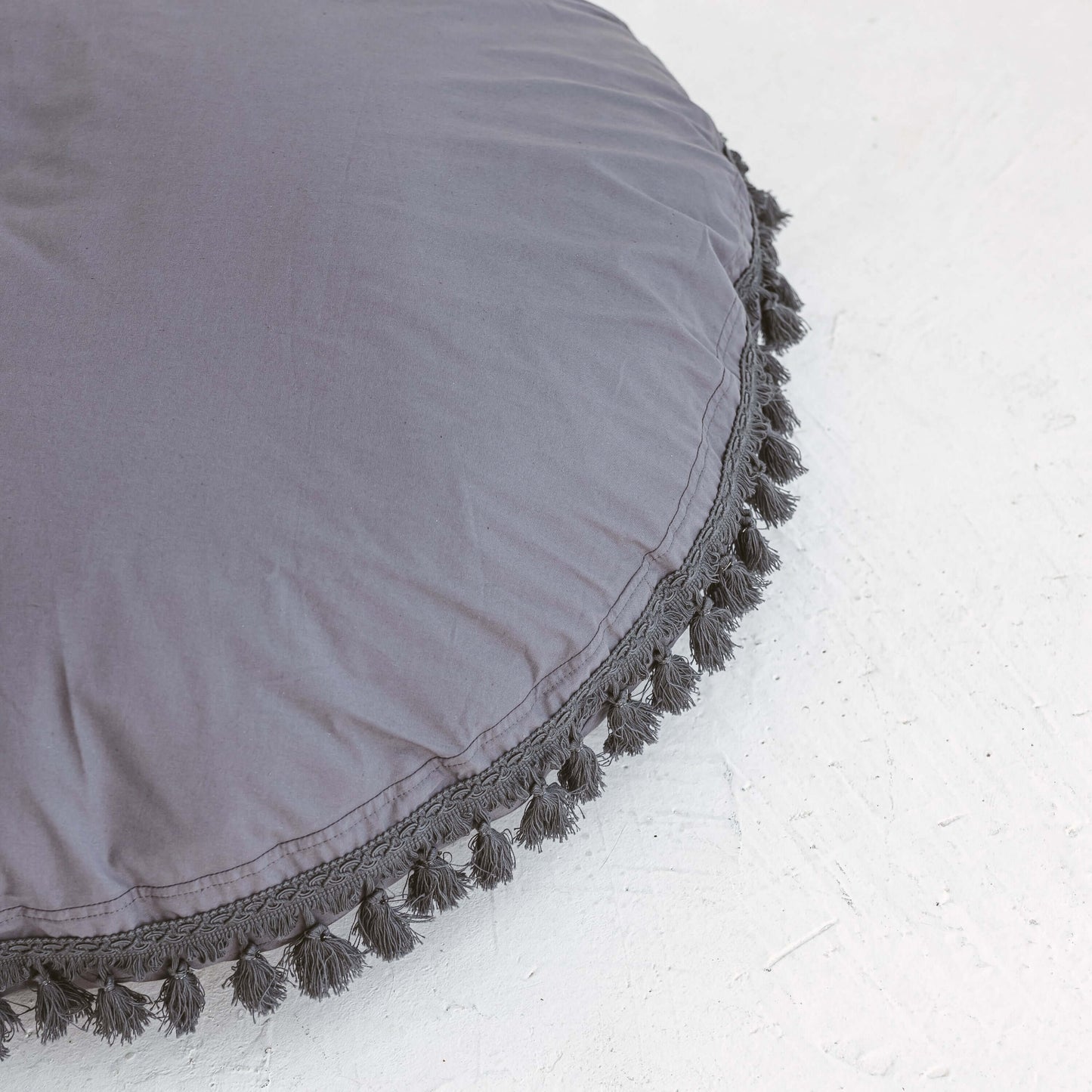 Wondershire, MINICAMP Large Floor Cushion with Tassels in Grey, boho style,Childrens Room,floor cushion,floor pillow,Floor pillow big pillow,floor seating,Kids Decor,Minicamp,Nursery Decor,pouf