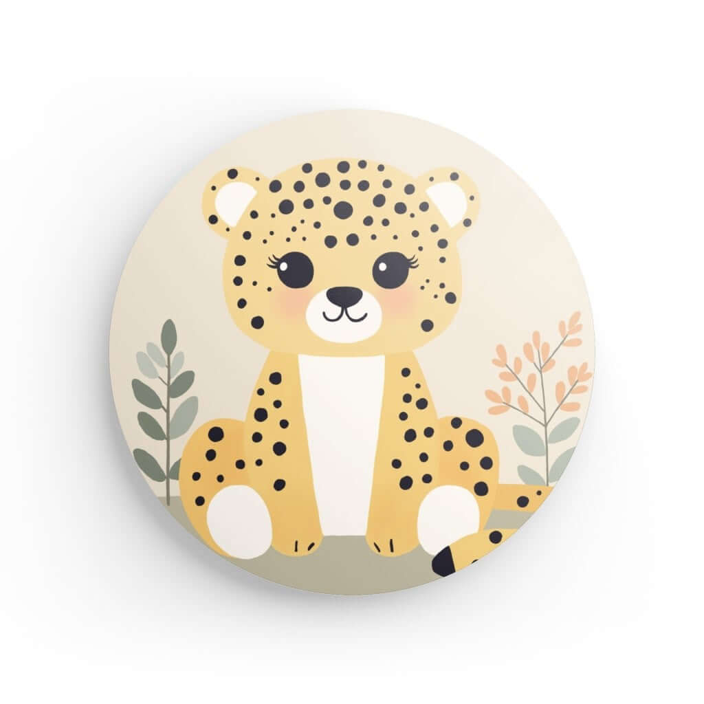 Wondershire, Baby Cheetah Round Print, Cheetah,cheetah artwork,Childrens Room,Kids Decor,Nursery Art,Nursery Decor,Round Photo Print,Wildlife Nursery,Wondershire