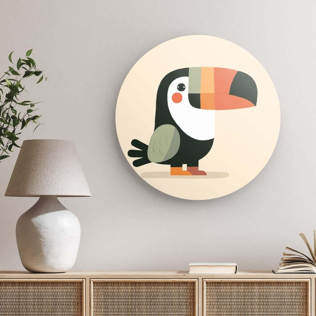 Wondershire, Toucan Round Print, Nursery Art,Nursery Decor,Nursery wall art,Round Photo Print,round print,Toucan,Wildlife Nursery,Wondershire