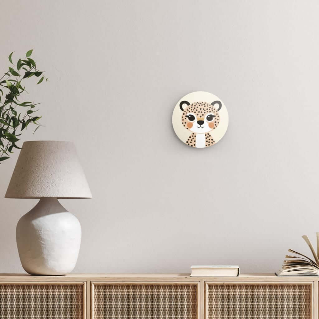 Wondershire, Cheetah Round Print, Cheetah,cheetah artwork,Childrens Room,Kids Decor,Nursery Art,Nursery Decor,Round Photo Print,Wondershire