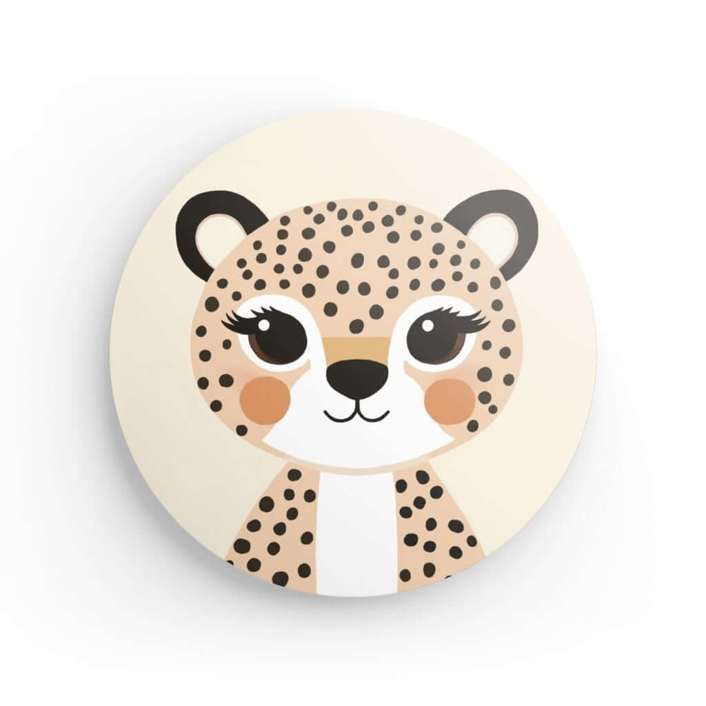 Wondershire, Cheetah Round Print, Cheetah,cheetah artwork,Childrens Room,Kids Decor,Nursery Art,Nursery Decor,Round Photo Print,Wondershire