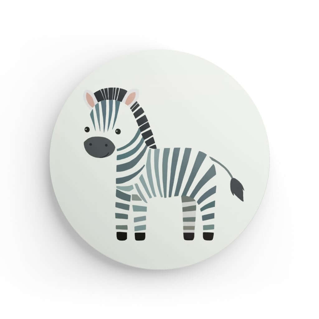 Wondershire, Zebra Round Print, Childrens Room,Kids Decor,Nature Art,Nursery Decor,Round Photo Print,Wondershire,zebra