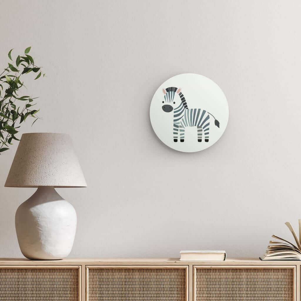 Wondershire, Zebra Round Print, Childrens Room,Kids Decor,Nature Art,Nursery Decor,Round Photo Print,Wondershire,zebra