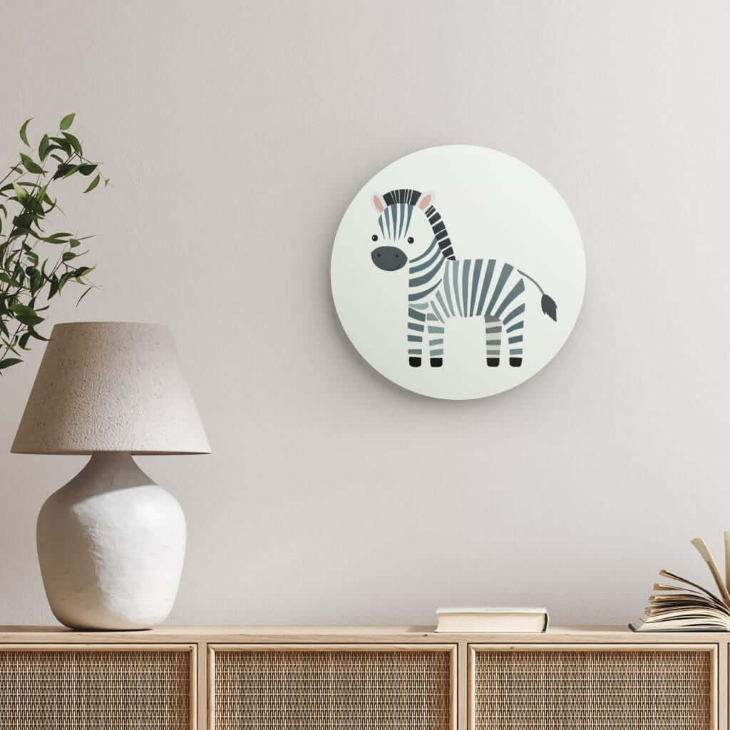 Wondershire, Zebra Round Print, Childrens Room,Kids Decor,Nature Art,Nursery Decor,Round Photo Print,Wondershire,zebra
