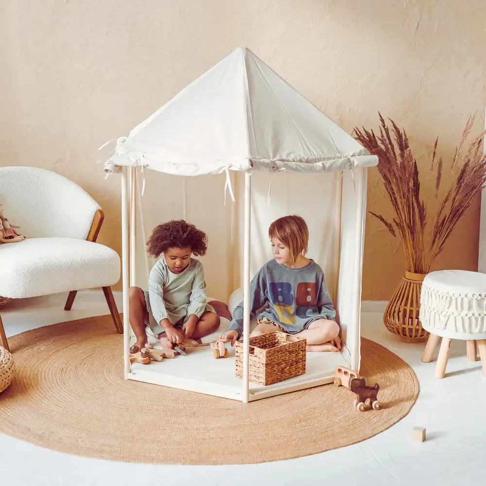 Wondershire, MINICAMP Indoor Playhouse Tent in Pavilion Shape, Canvas Teepee Tent,DIY Indoor Kids Tent,Gift For Kid,Indoor Playhouse,Minicamp,Scandi Teepee For Kids,Tipi Tent,Toddler Teepee Tent