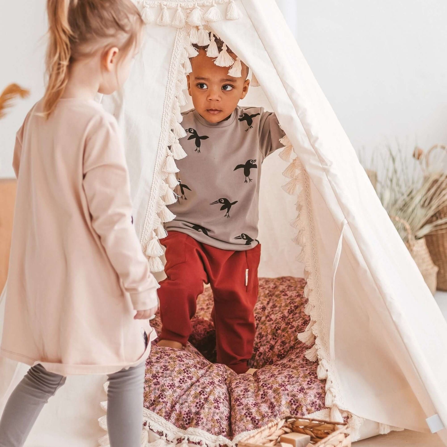Wondershire, MINICAMP Boho Kids Teepee with Tassels, Canvas Teepee Tent,Childrens Room,DIY Indoor Kids Tent,Indoor Tipi Tent,Kids Decor,Minicamp,MINICAMP Boho Kids Teepee with Tassels,Nursery Decor,Tipi Tent,Toddler Teepee Tent
