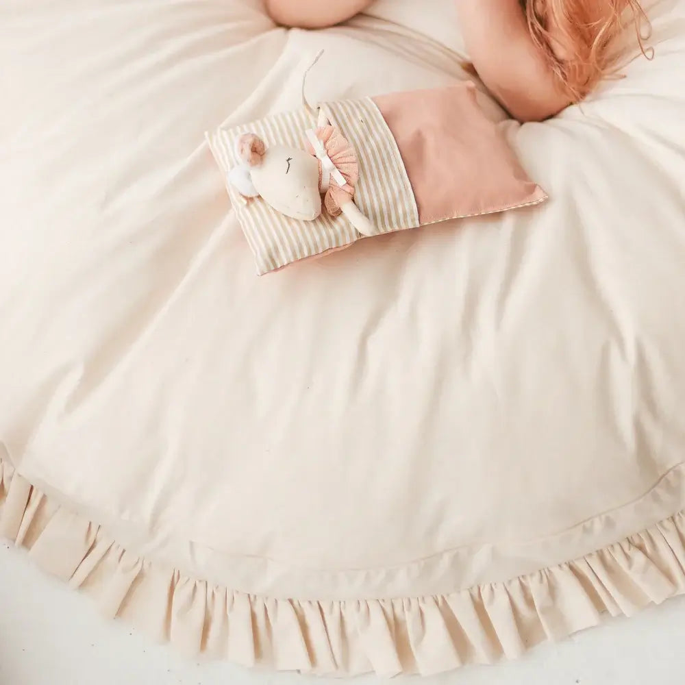 Wondershire, MINICAMP Large Floor Cushion with Ruffles, big pillow,Childrens Room,floor cushion,giant floor cushion,Kids Decor,Minicamp,MINICAMP Large Floor Cushion with Ruffles,Nursery Decor,pouf,reading nook
