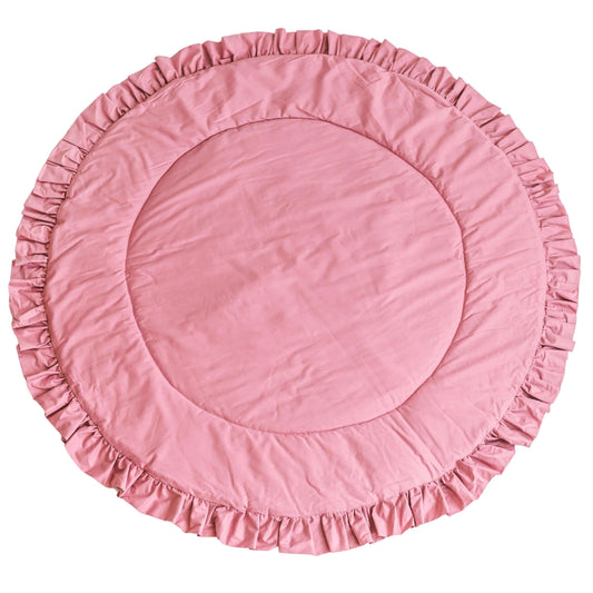 Wondershire, MINICAMP Kids Playmat with Ruffles in Rose, babygym mat,Childrens Room,cotton,Kids Decor,Minicamp,MINICAMP Kids Playmat with Ruffles in Rose,Nursery Decor,nursery rug,playmat