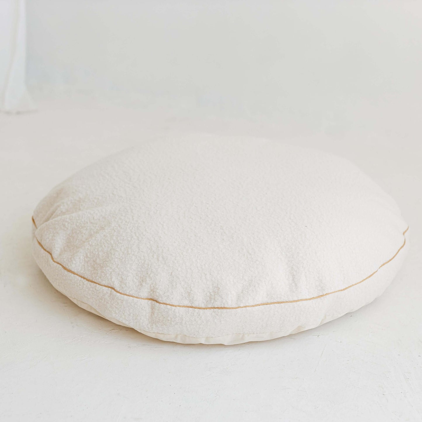 Wondershire, MINICAMP Boucle Fabric Kids Floor Cushion in Ecru, boucle floor pillow,children floor pillow,Childrens Room,Kids Decor,kids floor cushion,kids floor poof,kids pouf,Minicamp,Nursery Decor,teddy fabric