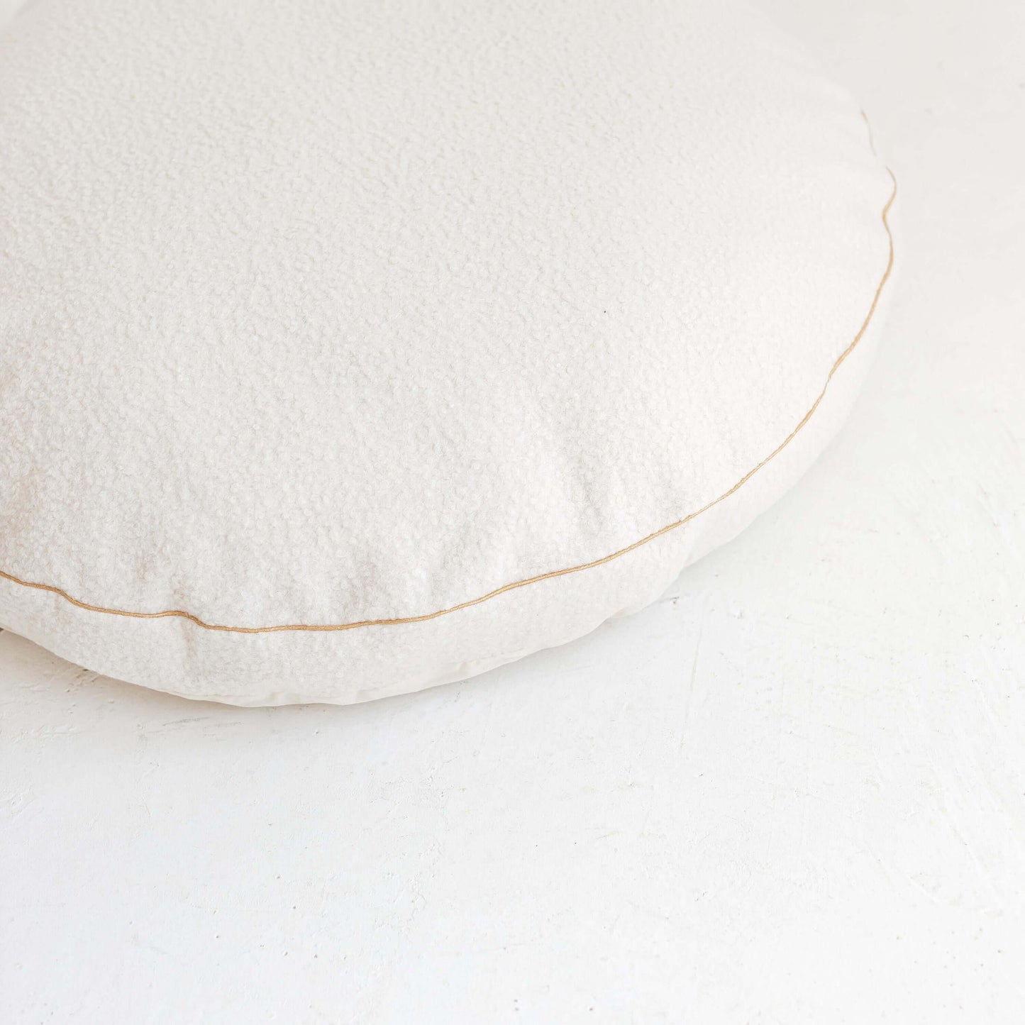 Wondershire, MINICAMP Boucle Fabric Kids Floor Cushion in Ecru, boucle floor pillow,children floor pillow,Childrens Room,Kids Decor,kids floor cushion,kids floor poof,kids pouf,Minicamp,Nursery Decor,teddy fabric