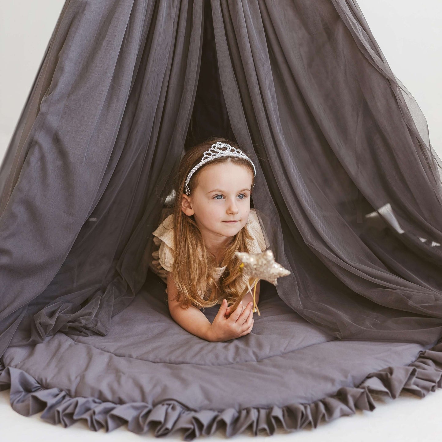 Wondershire, MINICAMP Fairy Kids Play Tent in Grey, Canvas Teepee For Kids,Children Teepee,Childrens Room,Kids Decor,Minicamp,Nursery Decor,Party Teepee,Tipi Tent
