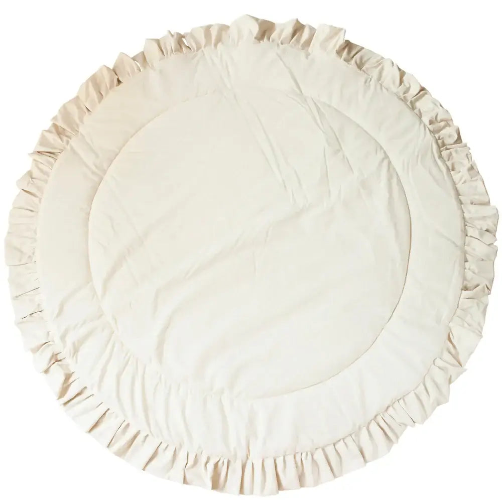 Wondershire, MINICAMP Kids Playmat with Ruffles in Ecru, Childrens Room,Kids Decor,kids playmat,Minicamp,MINICAMP Kids Playmat with Ruffles in Ecru,Nursery Decor,nursery rug,playmat,tummy time