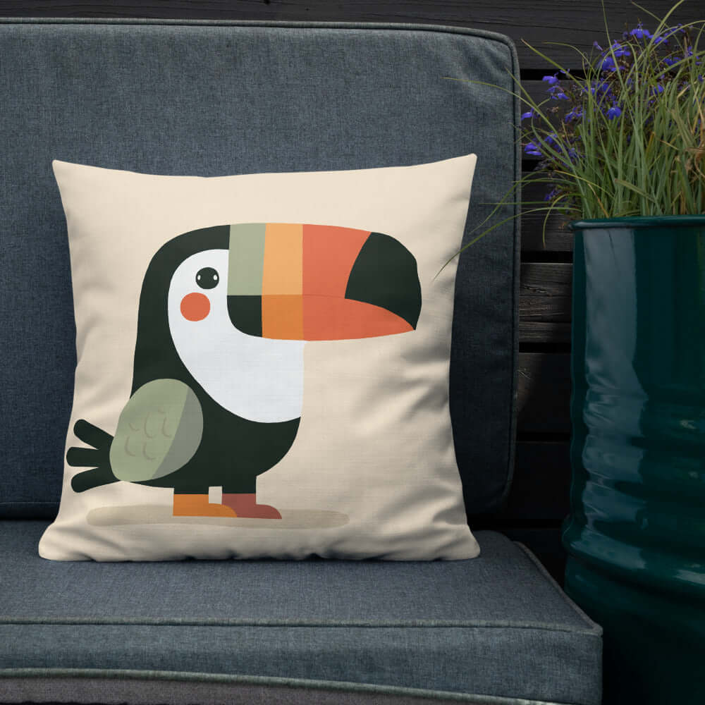 Wondershire, Toucan Premium Pillow, Childrens Room,Kids Decor,Nature Art,Nursery Art,Nursery Decor,Pillow,Toucan