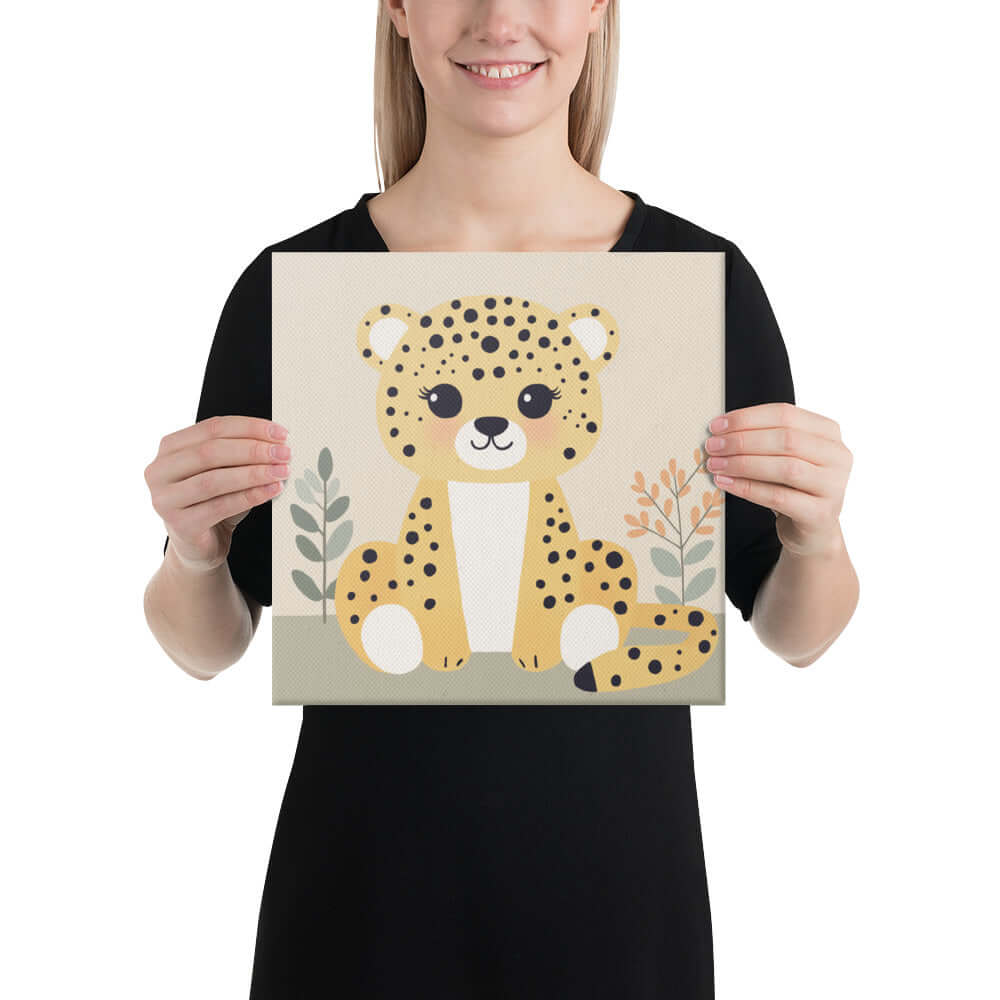 Wondershire, Baby Cheetah Canvas Print, Canvas,canvas print,Cheetah,cheetah artwork,Childrens Room,Kids Decor,Nursery Art,Nursery Decor,Wildlife Nursery
