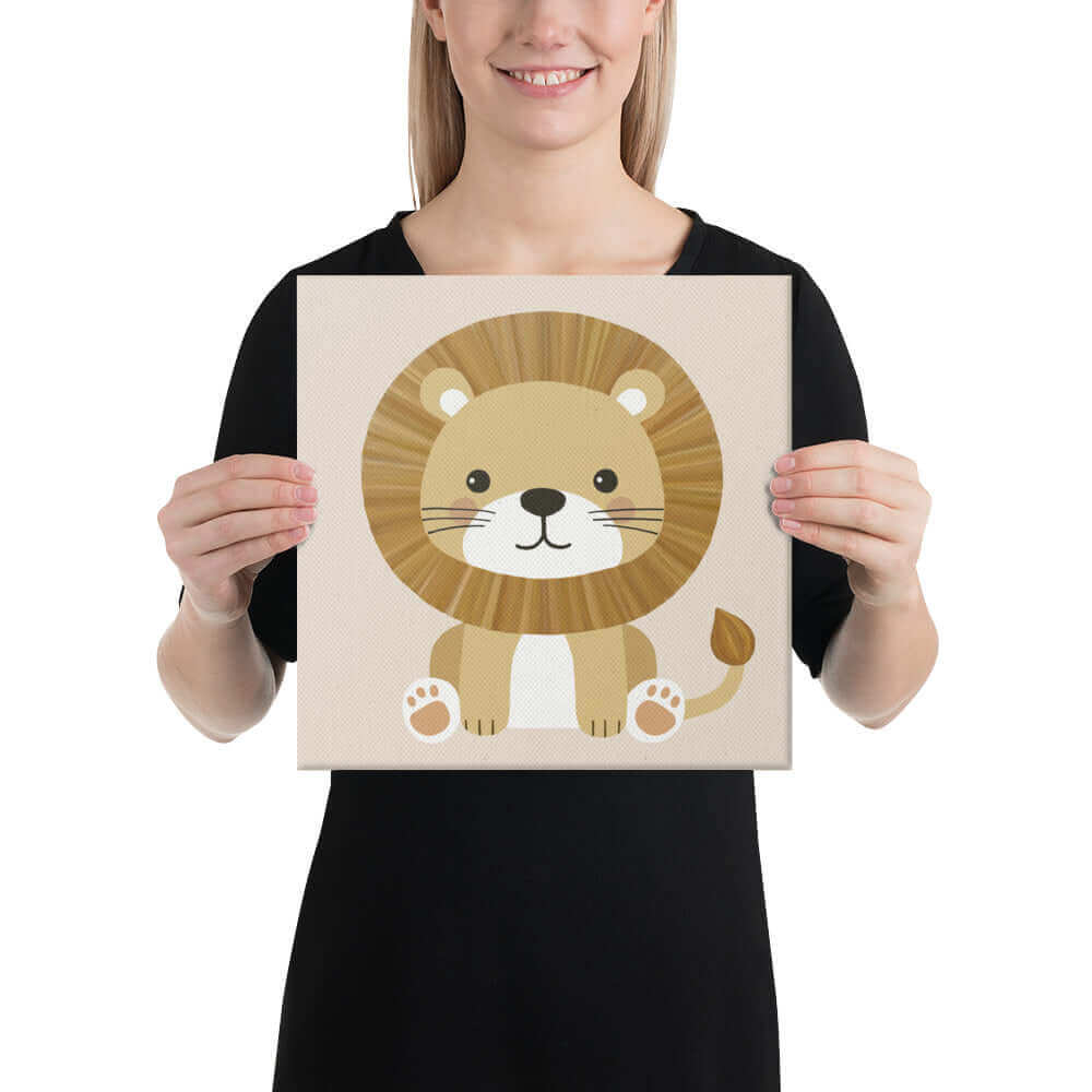 Wondershire, Lion Canvas Print, Baby Lion Art,Canvas,Childrens Room,Kids Decor,Lion Canvas Print,Lion Cub,Nursery Art,Nursery Decor,Wildlife Nursery,Wondershire