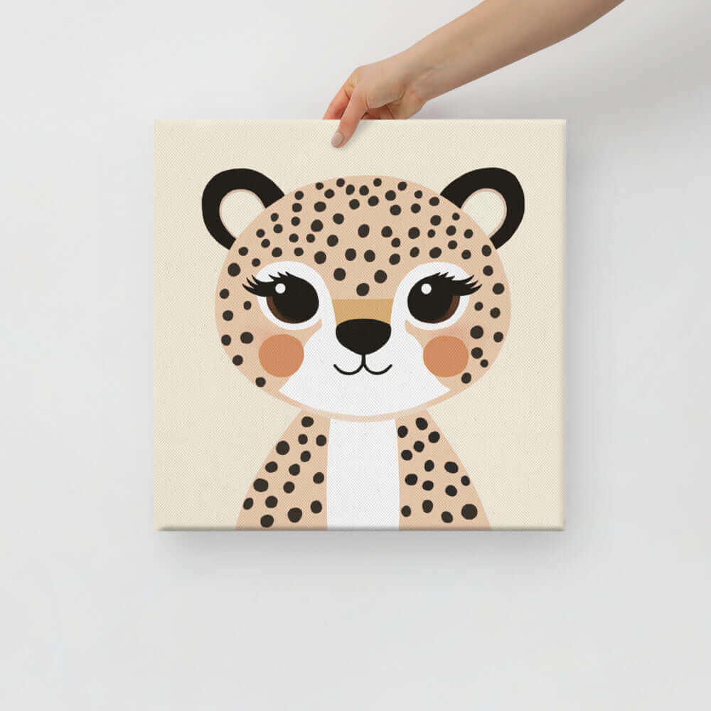 Wondershire, Cheetah Canvas Print, Animal Print,Beige,Canvas,canvas print,Cheetah,Childrens Room,Kids Decor,Nursery Decor,Wondershire