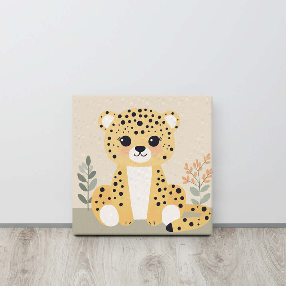 Wondershire, Baby Cheetah Canvas Print, Canvas,canvas print,Cheetah,cheetah artwork,Childrens Room,Kids Decor,Nursery Art,Nursery Decor,Wildlife Nursery