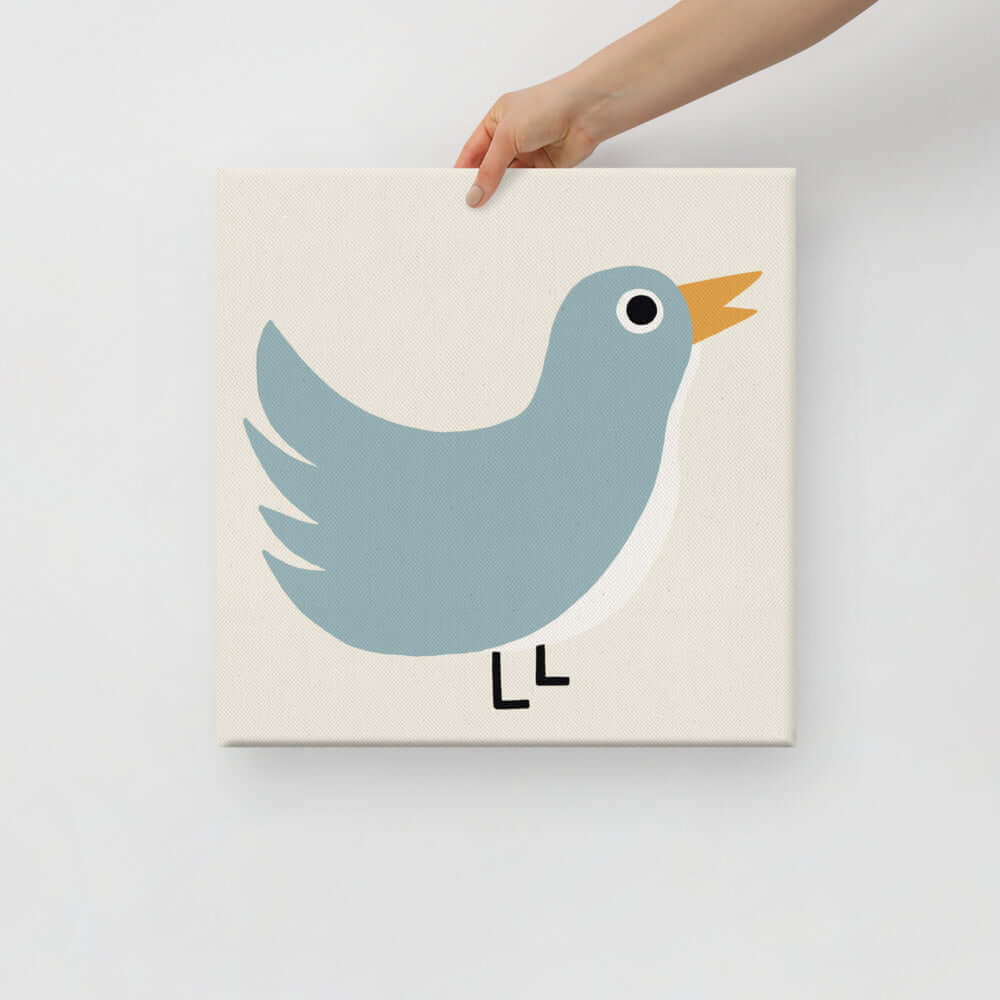 Wondershire, Blue Bird Canvas Print, blue bird,Canvas,Childrens Room,Kids Decor,Nursery Art,Nursery Decor,Nursery wall art,Wondershire