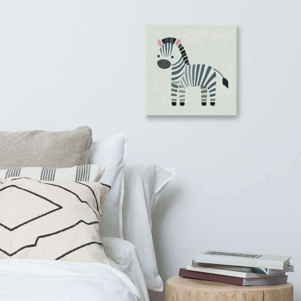 Wondershire, Zebra Canvas Print, Artwork,Canvas,Childrens Room,Kids Decor,Nursery Art,Nursery Decor,Wondershire,zebra