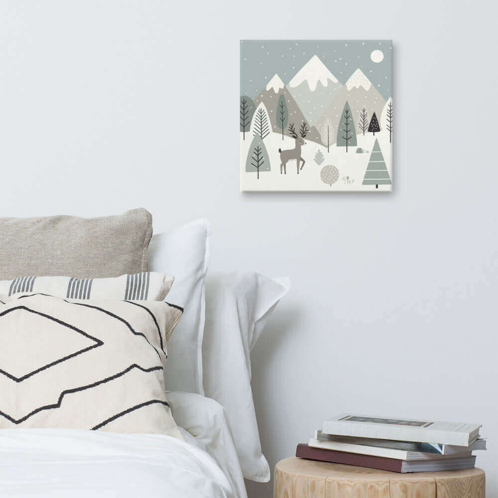 Wondershire, Reindeer in Winter Wonderland Canvas Print, Canvas,canvas print,Childrens Room,Christmas art,Kids Decor,Nursery Art,Nursery Christmas,Nursery Decor,Reindeer Christmas,winter wonderland