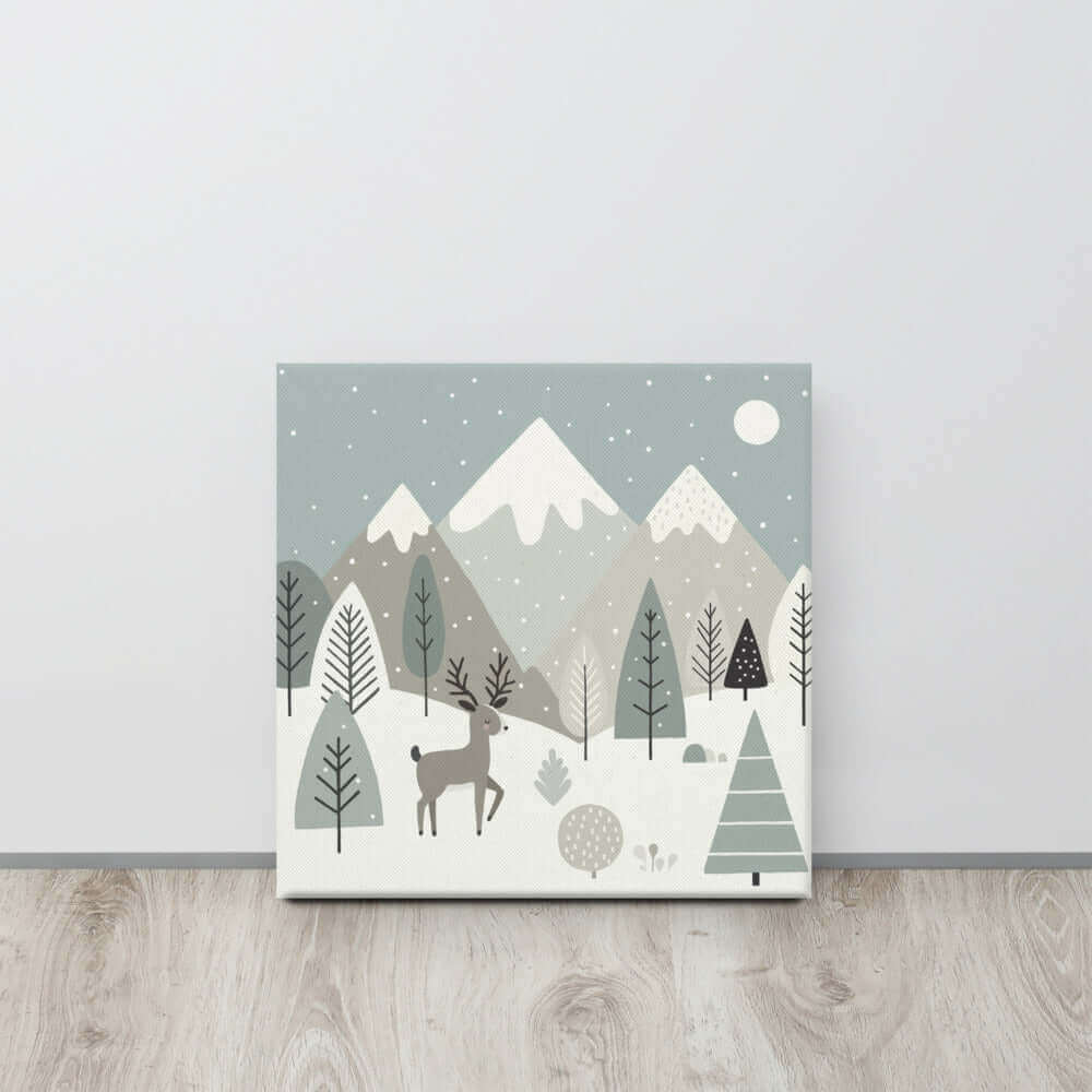 Wondershire, Reindeer in Winter Wonderland Canvas Print, Canvas,canvas print,Childrens Room,Christmas art,Kids Decor,Nursery Art,Nursery Christmas,Nursery Decor,Reindeer Christmas,winter wonderland
