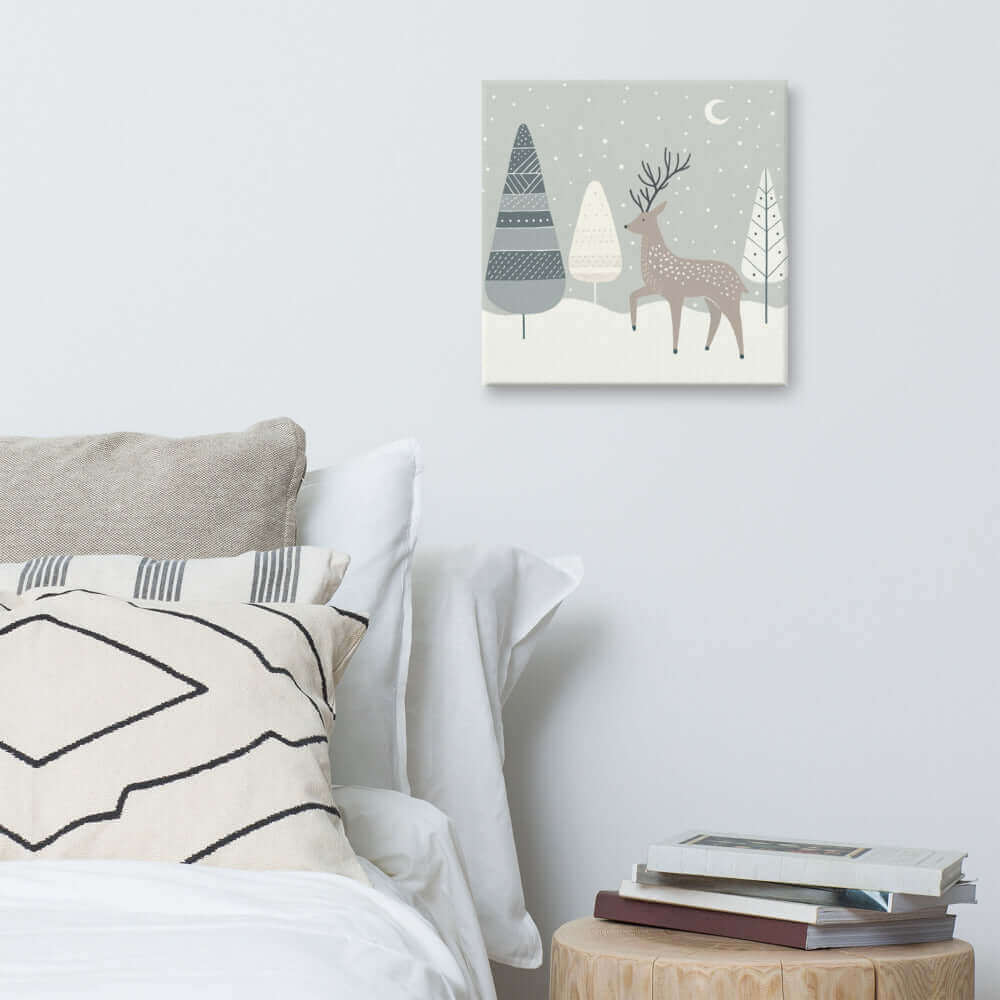 Wondershire, Reindeer in the Woods Canvas Print, Canvas,canvas print,Childrens Room,Christmas art,Kids Decor,Kids room Christmas,Nursery Art,Nursery Christmas,Nursery Decor,Reindeer Christmas Decor