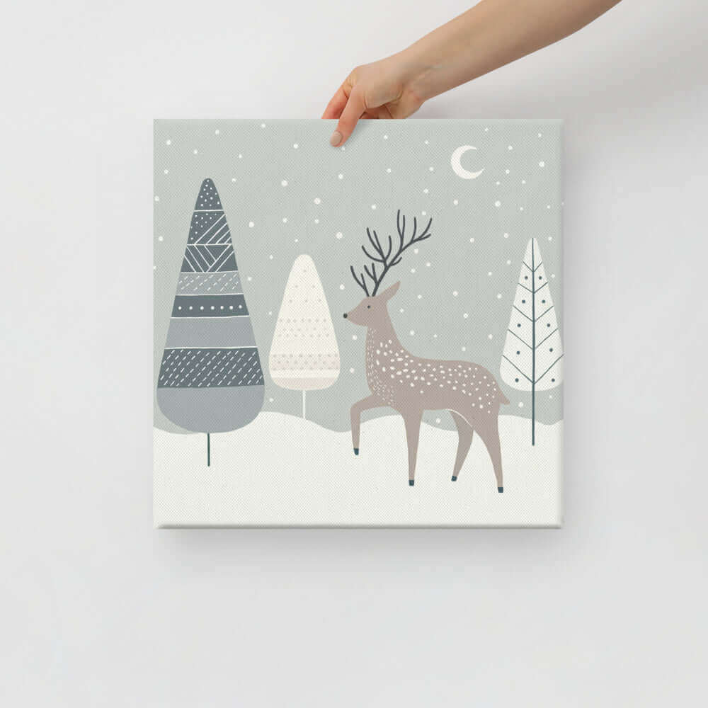 Wondershire, Reindeer in the Woods Canvas Print, Canvas,canvas print,Childrens Room,Christmas art,Kids Decor,Kids room Christmas,Nursery Art,Nursery Christmas,Nursery Decor,Reindeer Christmas Decor