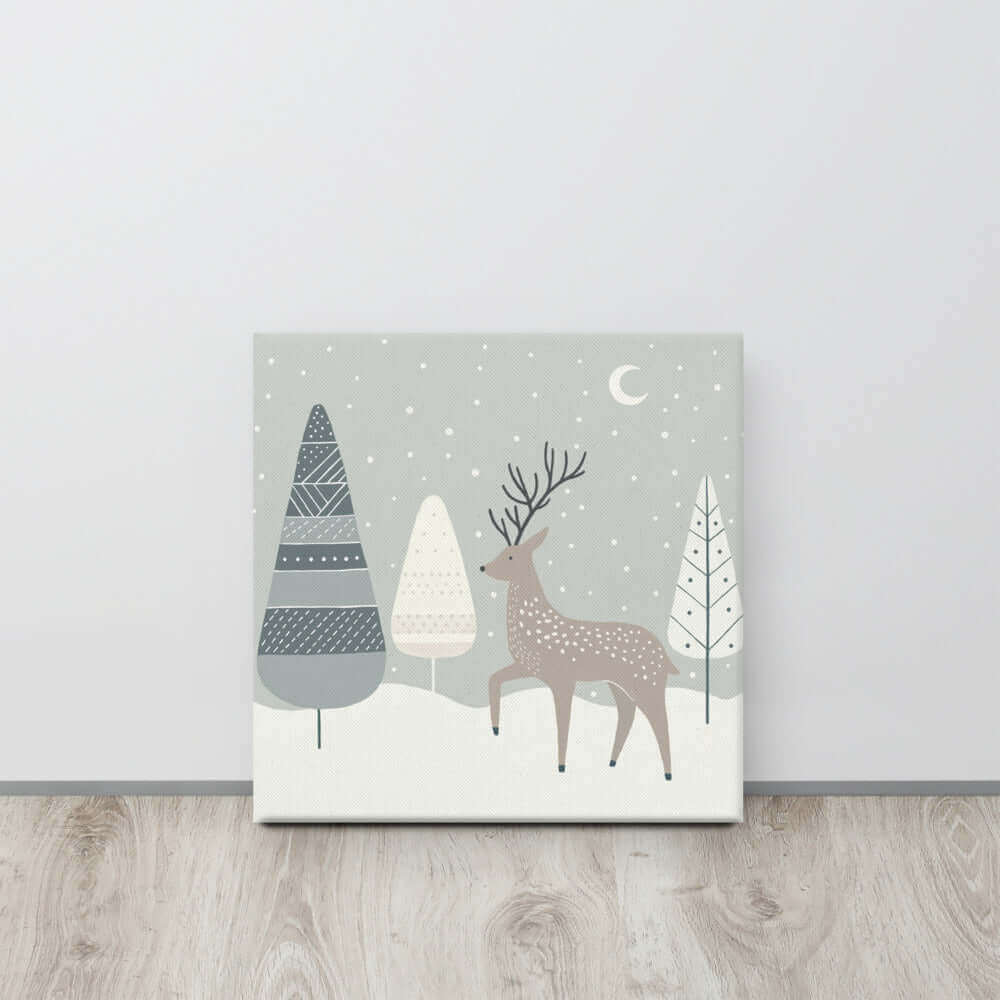 Wondershire, Reindeer in the Woods Canvas Print, Canvas,canvas print,Childrens Room,Christmas art,Kids Decor,Kids room Christmas,Nursery Art,Nursery Christmas,Nursery Decor,Reindeer Christmas Decor