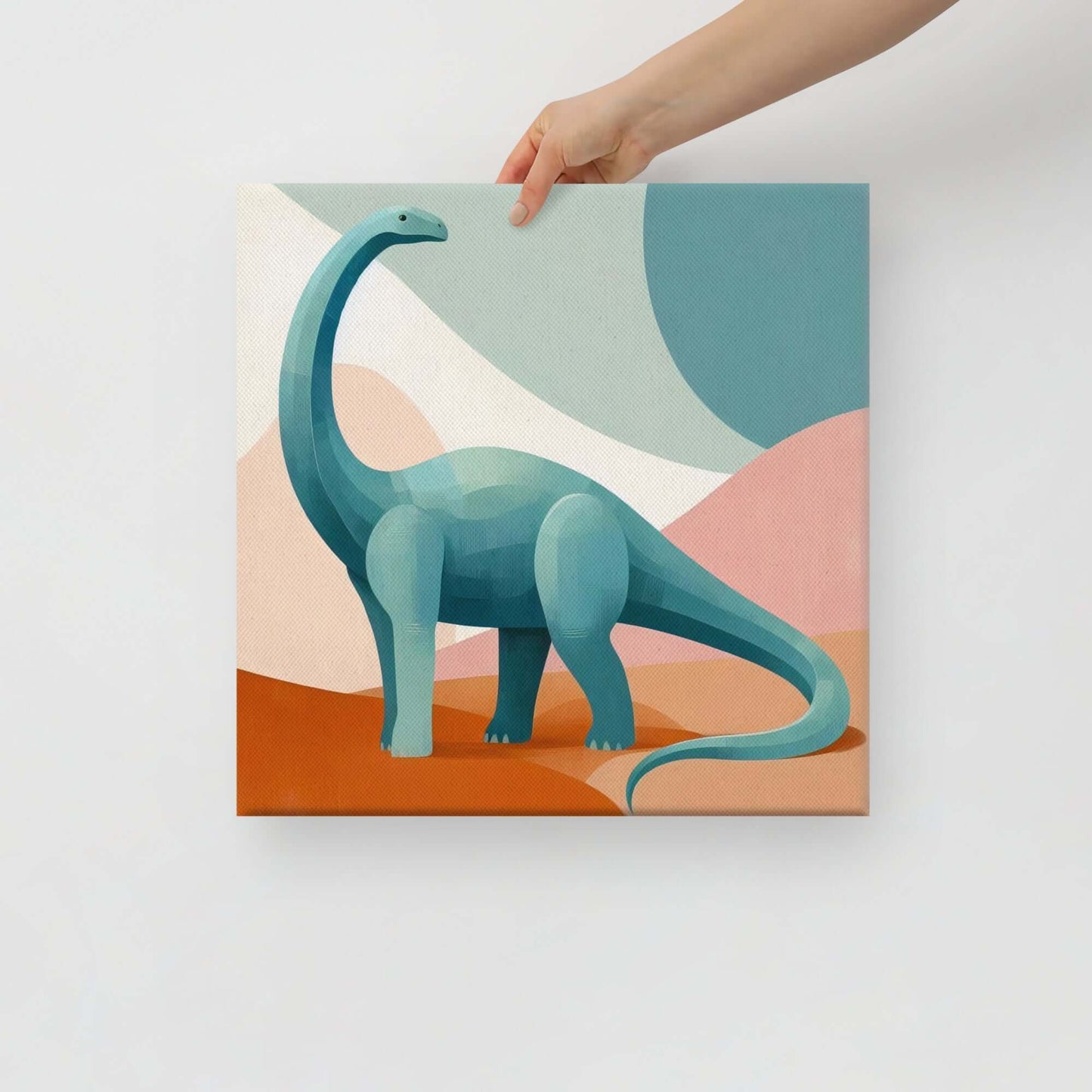 Wondershire, Brachiosaurus Canvas Print – Jurassic Dreams, abstract dinosaur,baby boy room,baby girl room,baby shower gift,brachiosaurus,brachiosaurus art,Canvas,cartoon dinosaur,colorful wall art,cute dinosaur,dino art,dinosaur,dinosaur canvas,dinosaur d