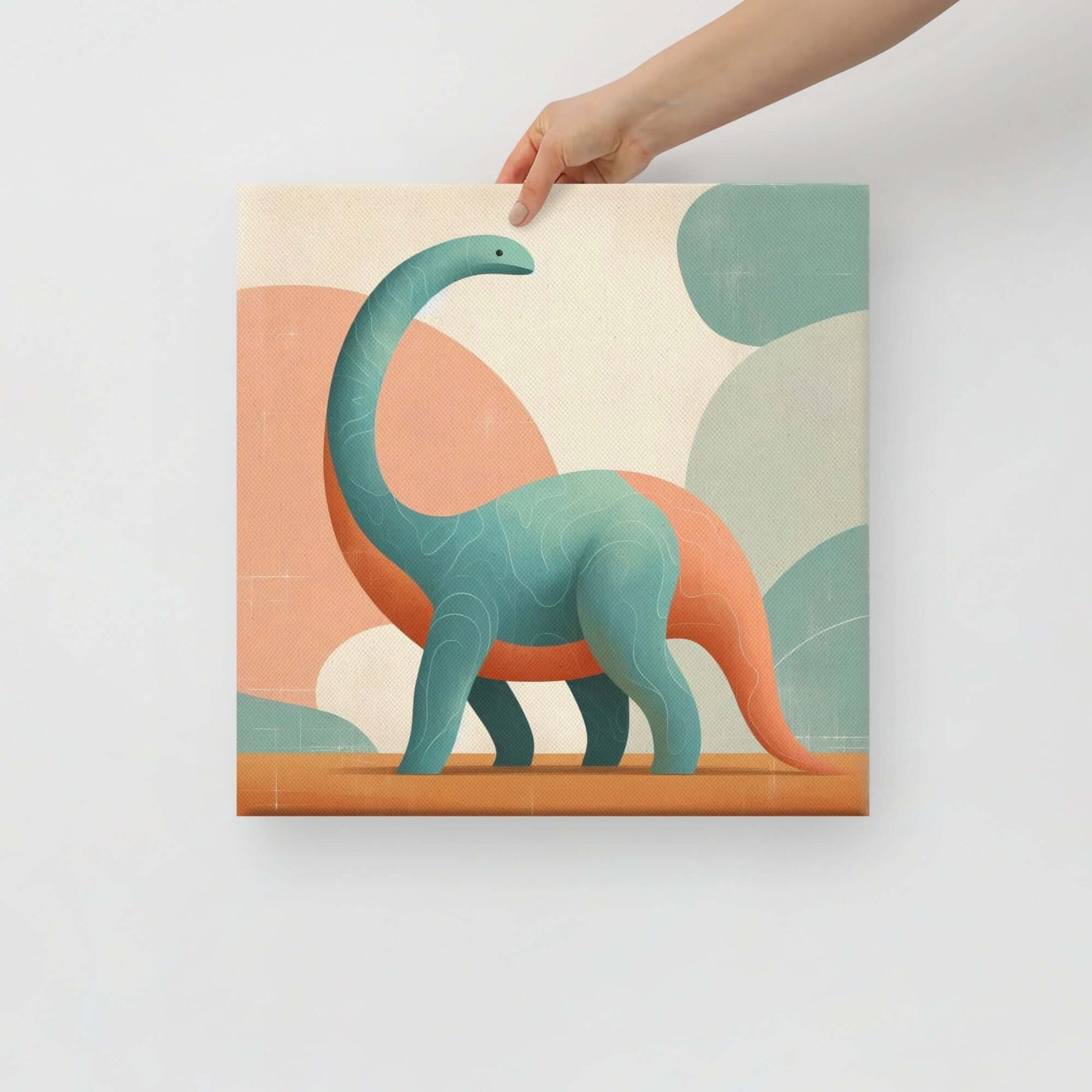 Wondershire, Brachiosaurus Canvas Print – Modern Pastel, Canvas