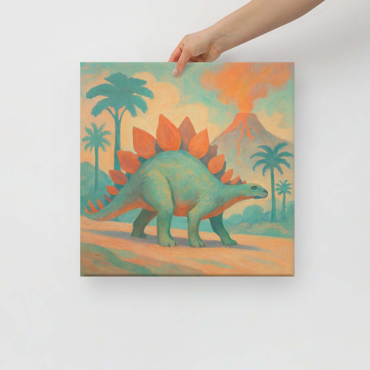 Wondershire, Stegosaurus Canvas Print – Peace in the Valley, Canvas,dino print for baby room,dinosaur bedroom wall art,dinosaur decor for toddlers,dinosaur decor gift,dinosaur kids room design,dinosaur print for kids,dinosaur wall art for nursery,dreamy d