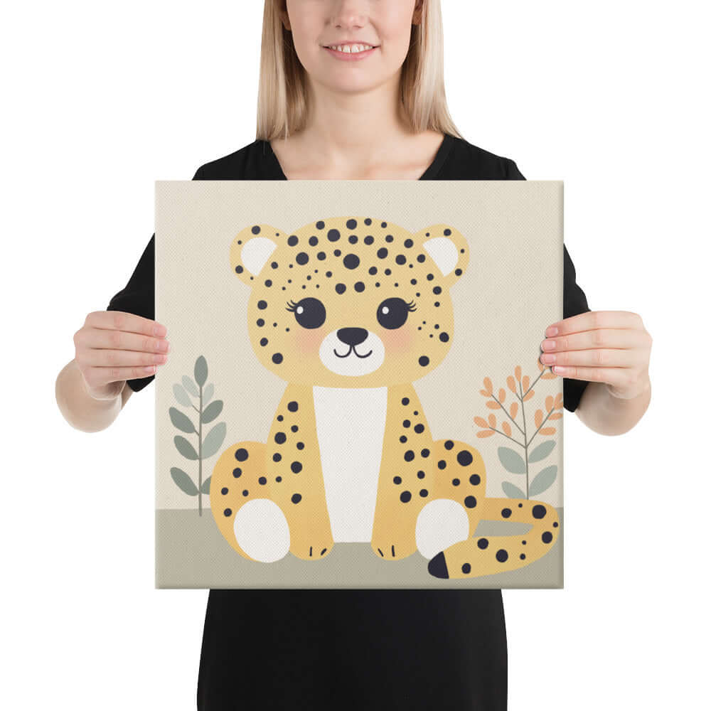 Wondershire, Baby Cheetah Canvas Print, Canvas,canvas print,Cheetah,cheetah artwork,Childrens Room,Kids Decor,Nursery Art,Nursery Decor,Wildlife Nursery