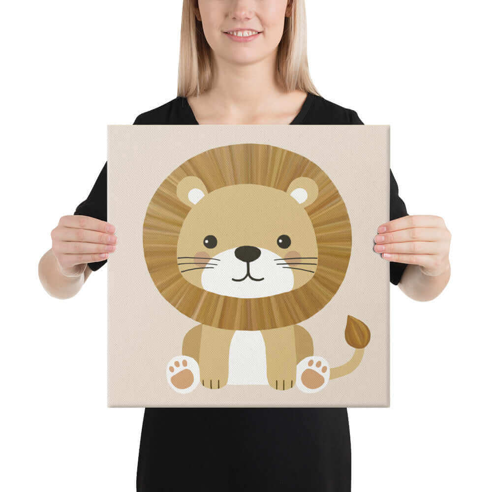 Wondershire, Lion Canvas Print, Baby Lion Art,Canvas,Childrens Room,Kids Decor,Lion Canvas Print,Lion Cub,Nursery Art,Nursery Decor,Wildlife Nursery,Wondershire