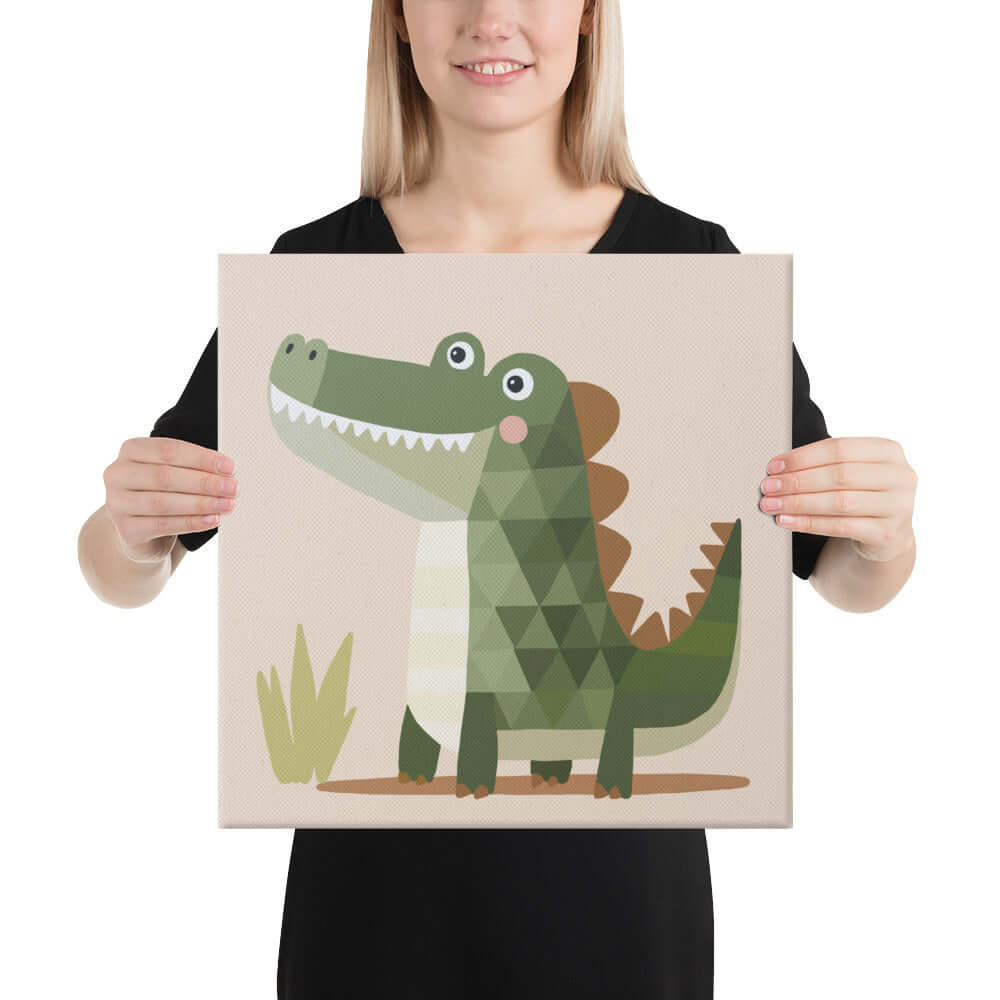 Wondershire, Crocodile Canvas Print, Canvas,Childrens Room,Crocodile Art,Kids Decor,Nursery Art,Nursery Decor,Safari Nursery,Wondershire
