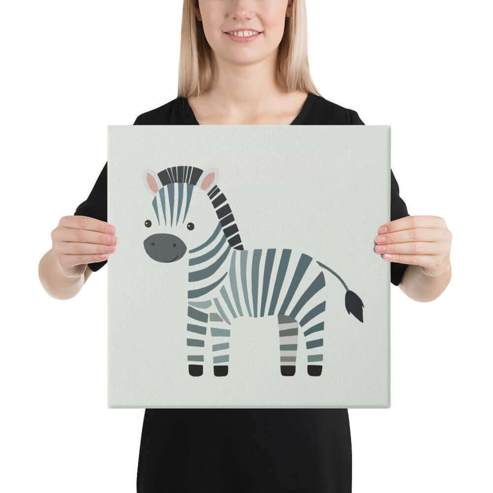Wondershire, Zebra Canvas Print, Artwork,Canvas,Childrens Room,Kids Decor,Nursery Art,Nursery Decor,Wondershire,zebra