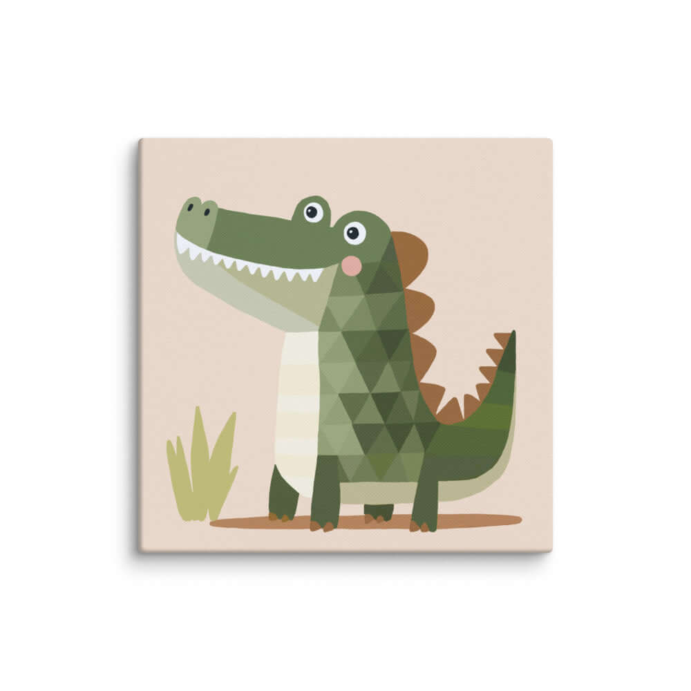 Wondershire, Crocodile Canvas Print, Canvas,Childrens Room,Crocodile Art,Kids Decor,Nursery Art,Nursery Decor,Safari Nursery,Wondershire