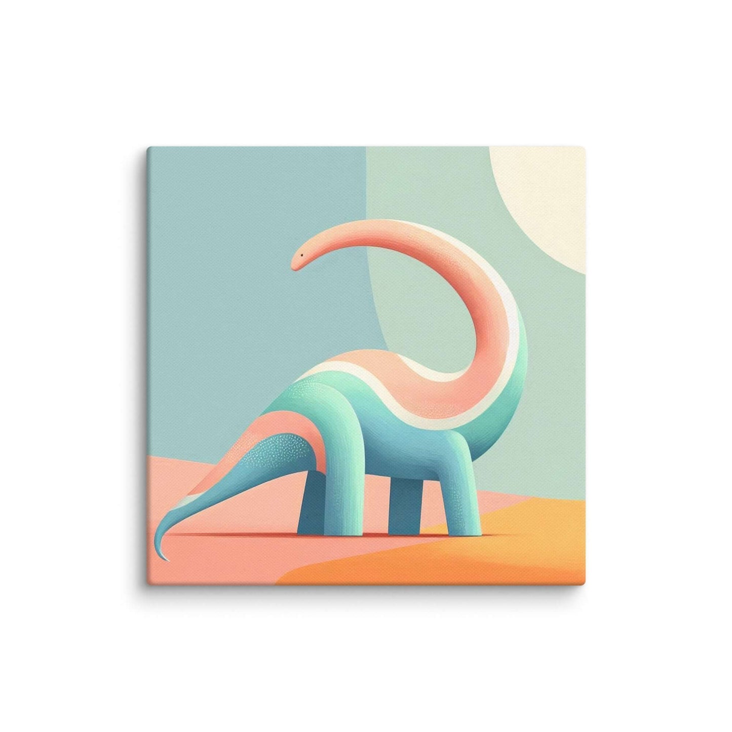Wondershire, Brachiosaurus Canvas Print – Happy Explorer, abstract dinosaur,baby boy room,baby girl room,baby shower gift,brachiosaurus,brachiosaurus art,Canvas,cartoon dinosaur,colorful wall art,cute dinosaur,dino art,dinosaur,dinosaur canvas,dinosaur de