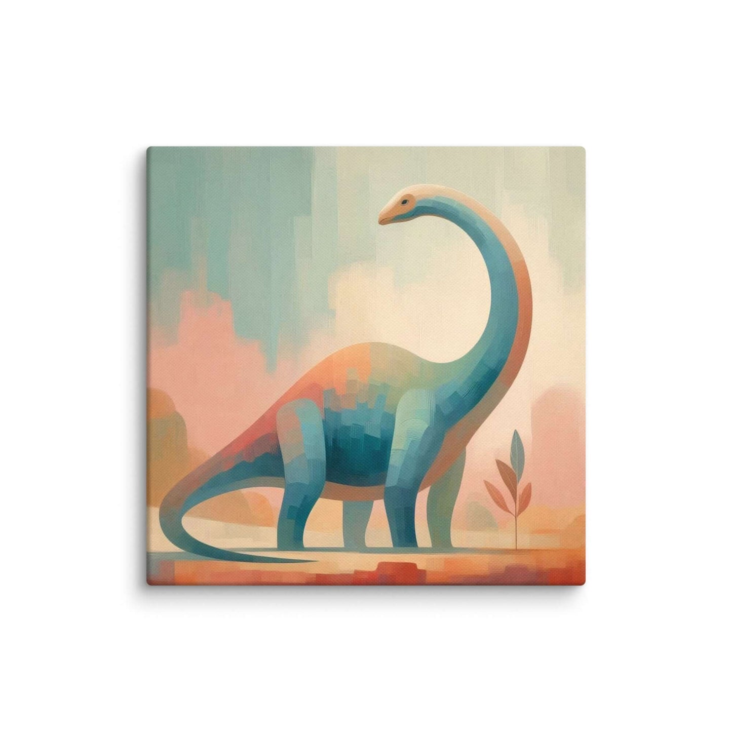 Wondershire, Brachiosaurus Canvas Print – Playful Pastures, abstract dinosaur,baby boy room,baby girl room,baby shower gift,brachiosaurus,brachiosaurus art,Canvas,cartoon dinosaur,colorful wall art,cute dinosaur,dino art,dinosaur,dinosaur canvas,dinosaur