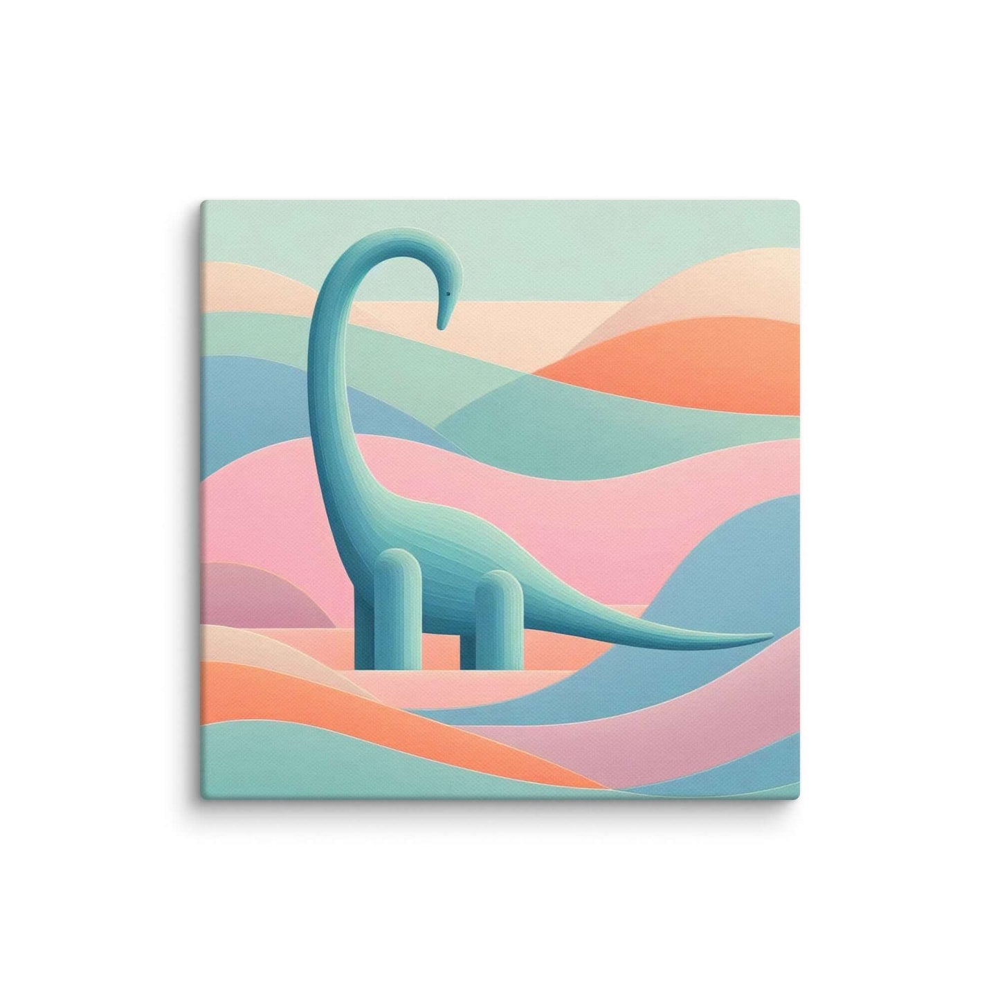 Wondershire, Brachiosaurus Canvas Print – Rainbow Landscape, abstract dinosaur,baby boy room,baby girl room,baby shower gift,brachiosaurus,brachiosaurus art,Canvas,cartoon dinosaur,colorful wall art,cute dinosaur,dino art,dinosaur,dinosaur canvas,dinosaur