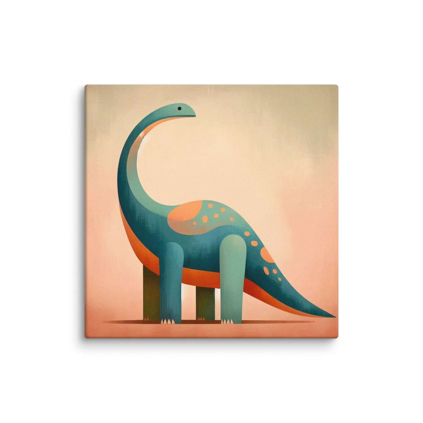 Wondershire, Brachiosaurus Canvas Print – Warm Tones, abstract dinosaur,baby boy room,baby girl room,baby shower gift,brachiosaurus,brachiosaurus art,Canvas,cartoon dinosaur,colorful wall art,cute dinosaur,dino art,dinosaur,dinosaur canvas,dinosaur decor
