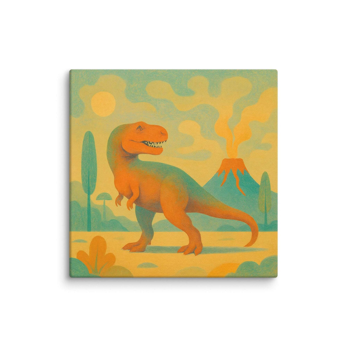 Wondershire, T-Rex Canvas Print – Guardian of Golden Light, Canvas,cute dinosaur print,dinosaur bedroom decor,dinosaur canvas print,dinosaur nursery decor,dinosaur room print,dinosaur themed gift,dinosaur wall decor,jurassic dinosaur art,kids dinosaur dec