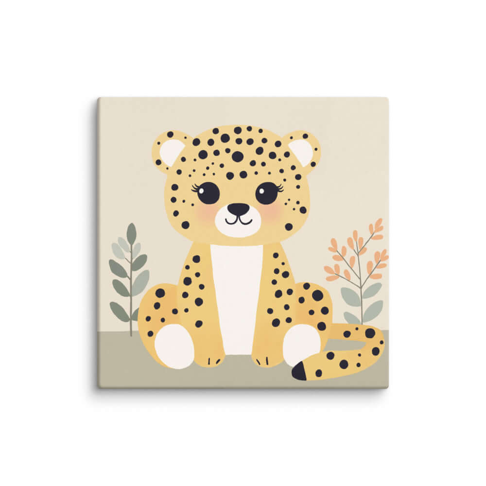 Wondershire, Baby Cheetah Canvas Print, Canvas,canvas print,Cheetah,cheetah artwork,Childrens Room,Kids Decor,Nursery Art,Nursery Decor,Wildlife Nursery