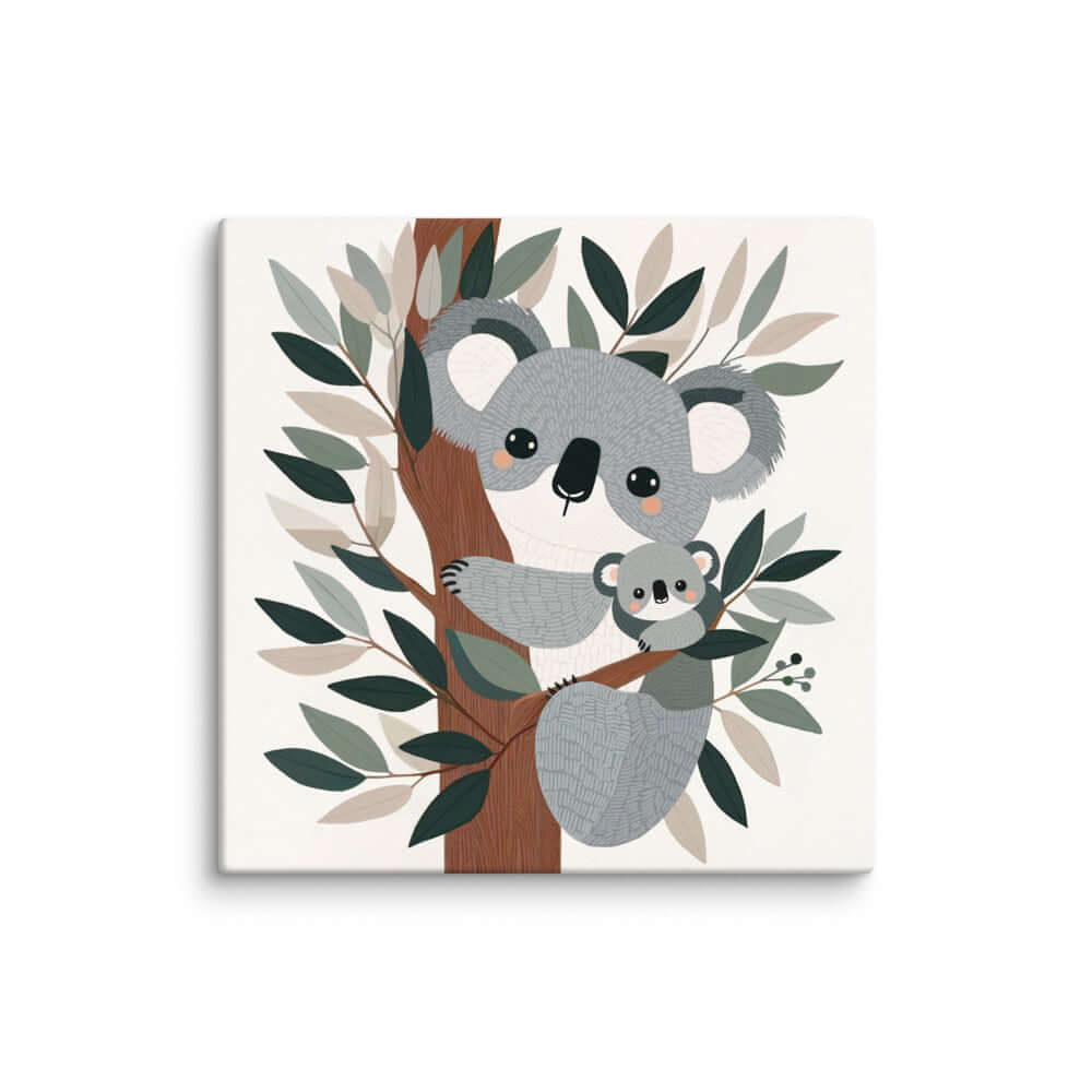 Wondershire, Koala Canvas Print, Animal Print,Australian Wildlife,Canvas,Childrens Room,Kids Decor,Koala Canvas Print,Mother And Baby,Nature Art,Nursery Art,Nursery Decor,Wildlife Print